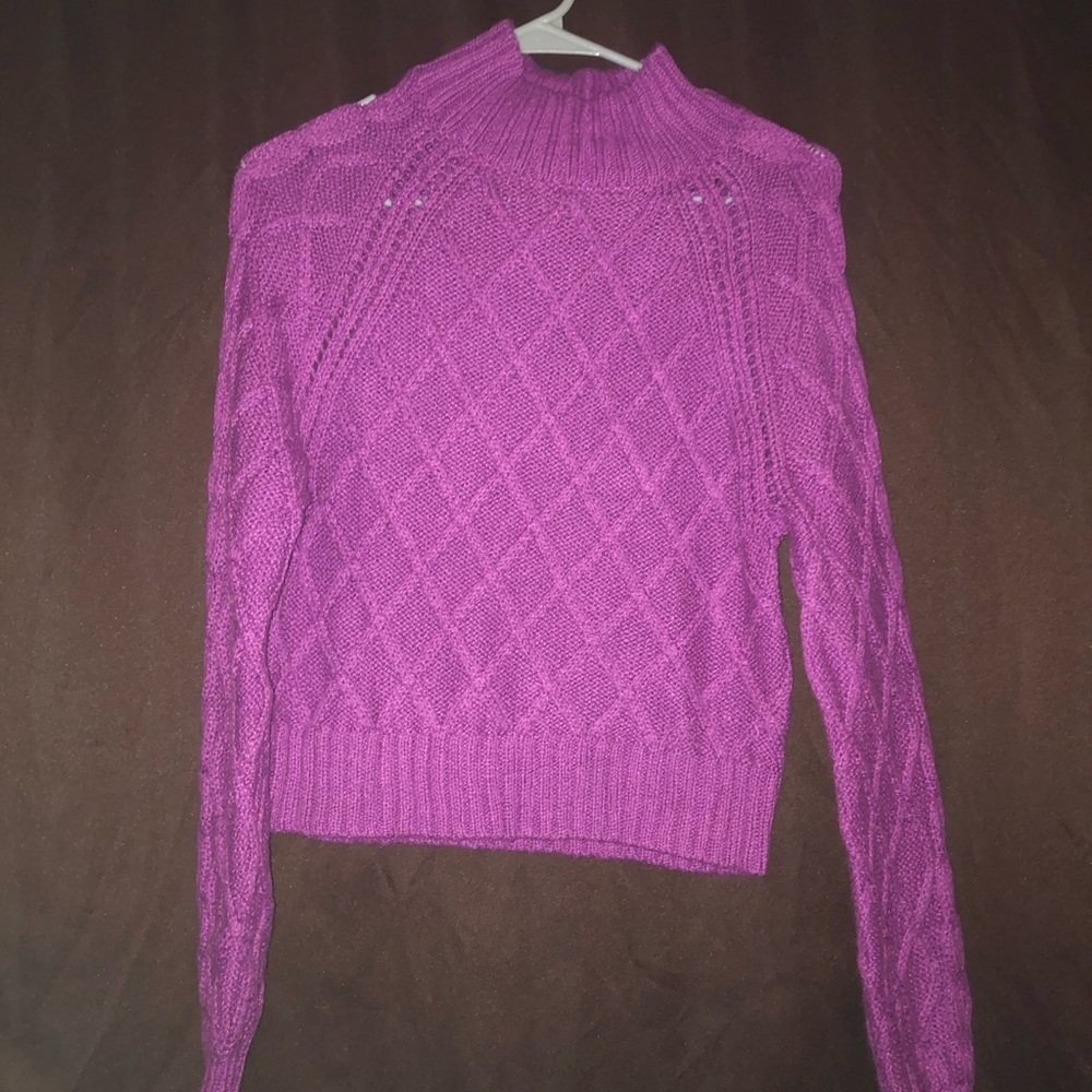 Purple sweater High necked